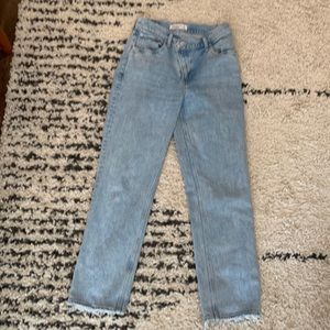 Abercrombie High Rise Dad Jean with asymmetrical placket - perfect condition!
